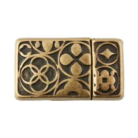 10mm Antique Brass Circles Magnetic Clasp for Flat Leather