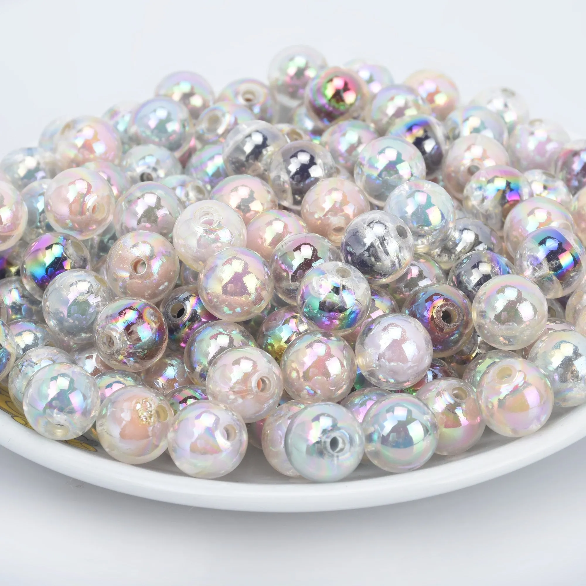 12mm Acrylic Round Beads Translucent Pastel Beads Kawaii Acrylic Beads Random mixed 50pcs 10289550