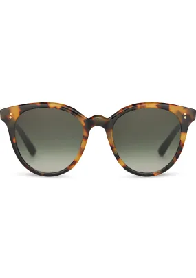 Aaryn Sunglasses in Blonde Tortoise/Olive Gradient