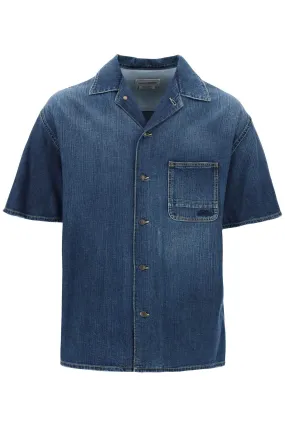 Alexander Mcqueen Men's Organic Denim Short Sleeve Shirt