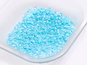 Aqua Blue Center Hole Bowl Plastic Sequins