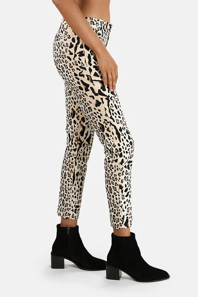 ATM Leopard Print Slim Pant