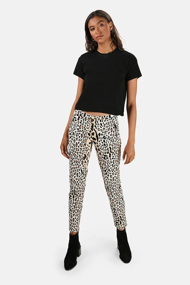 ATM Leopard Print Slim Pant