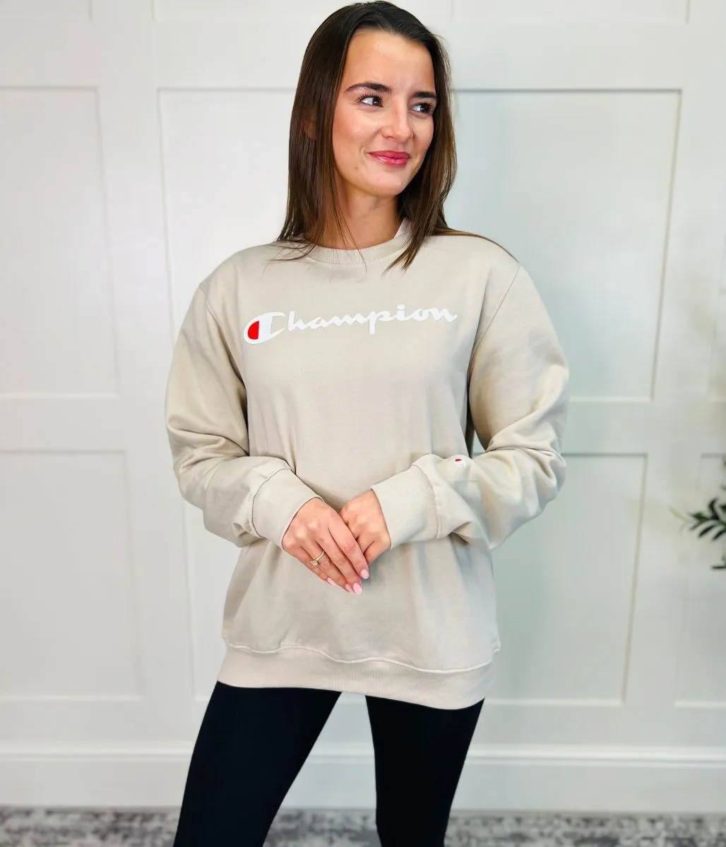 Beige Champion Unisex Sweatshirt