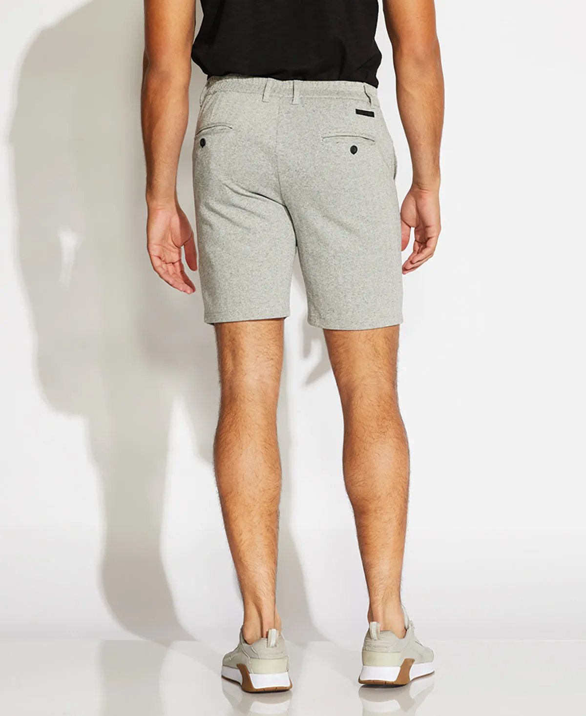 Blake Herringbone Knit Shorts (Black)