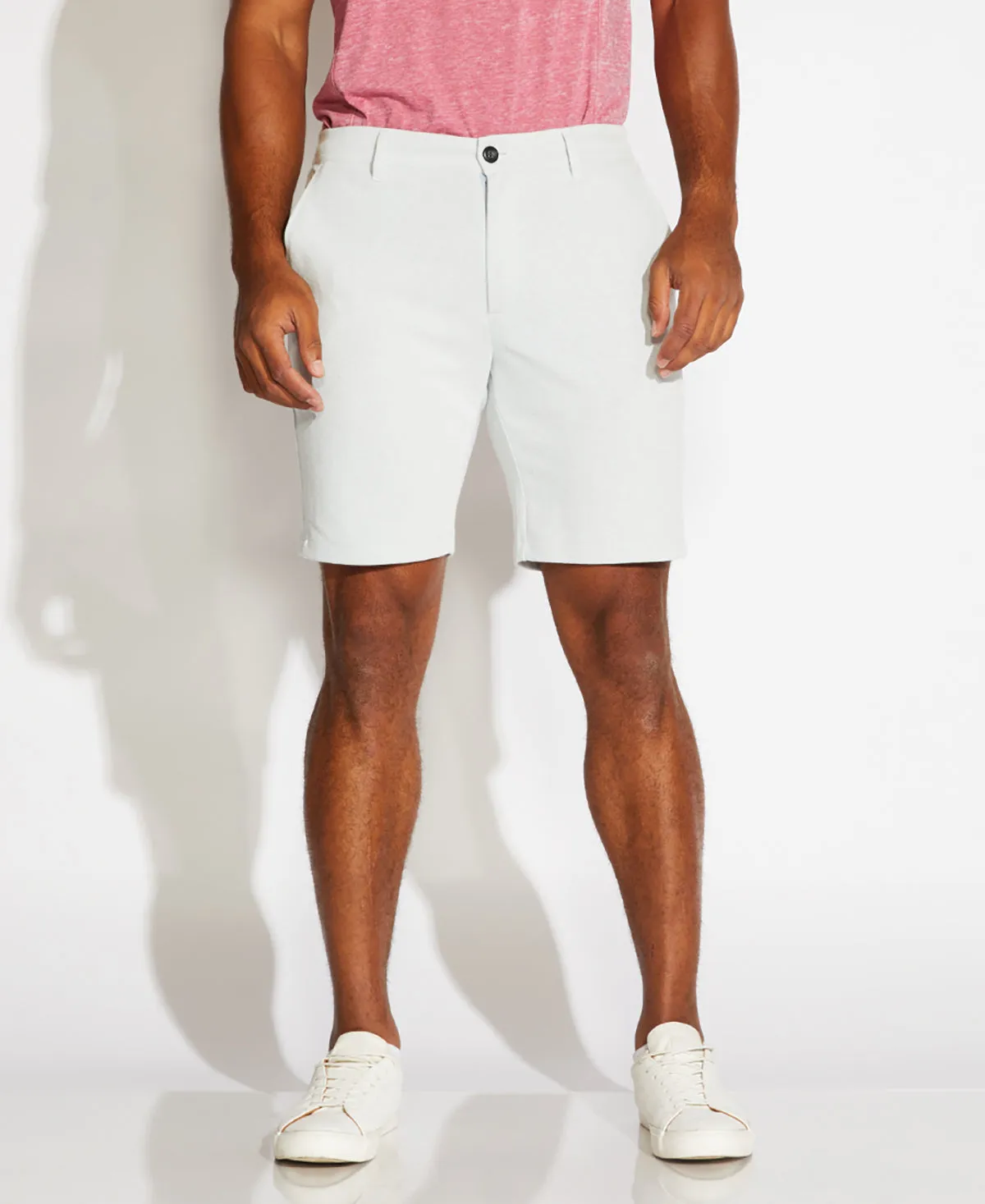 Blake Herringbone Knit Shorts (Light Gray)