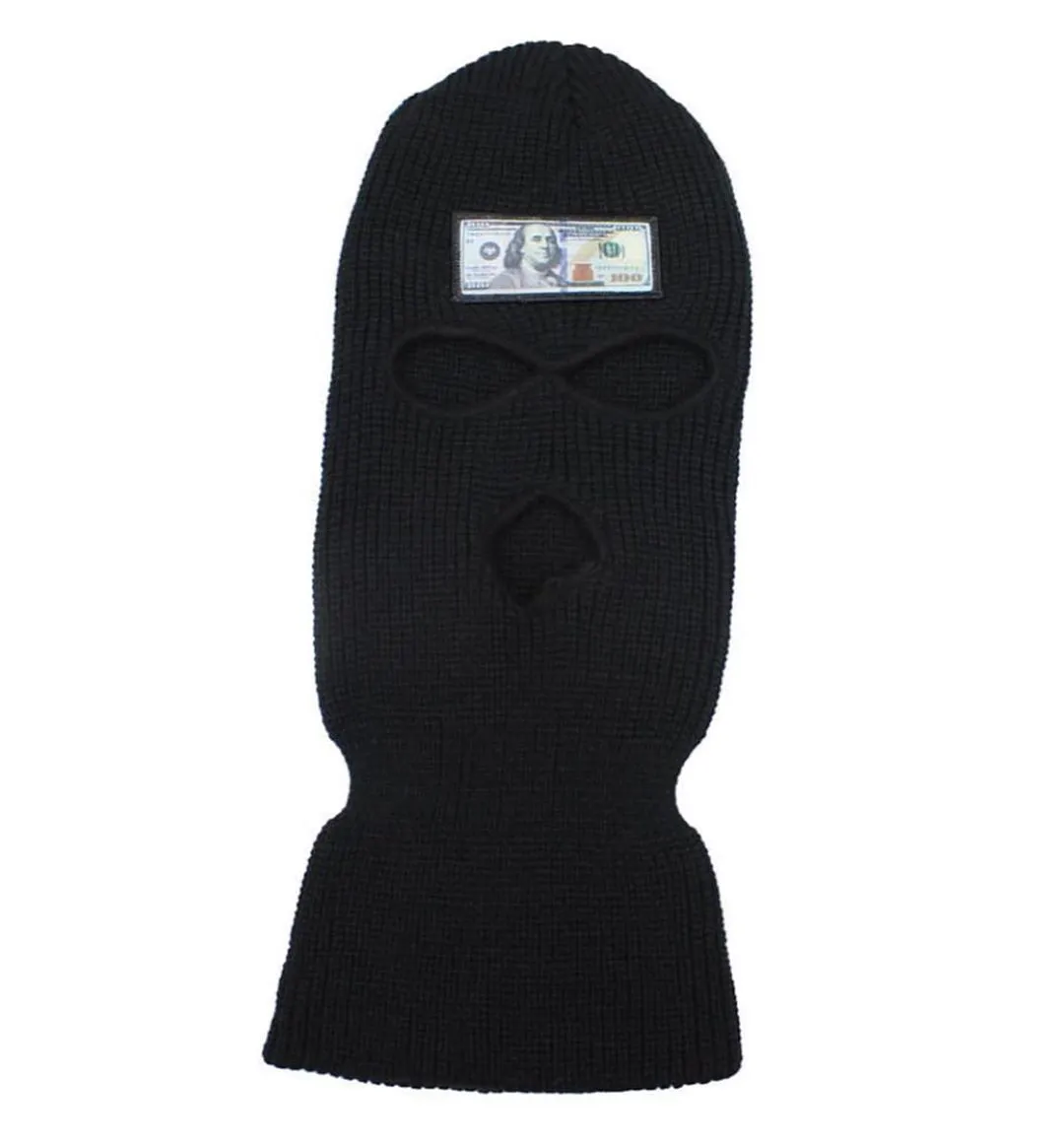 Blue Hundreds SkiMask (3 Hole) - Twenty1Rich