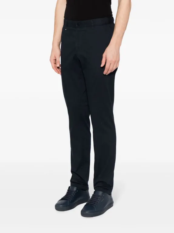 BOSS cotton-blend straight-leg trousers