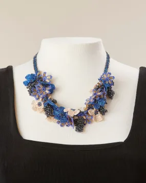 Bouquet Choker - Indigo & Beige