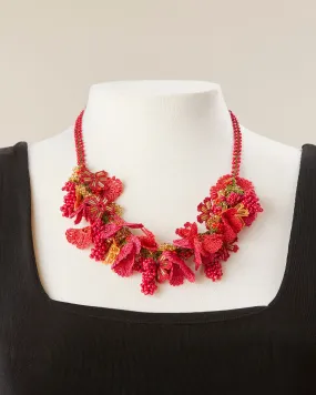 Bouquet Choker - Red, Orange & Gold