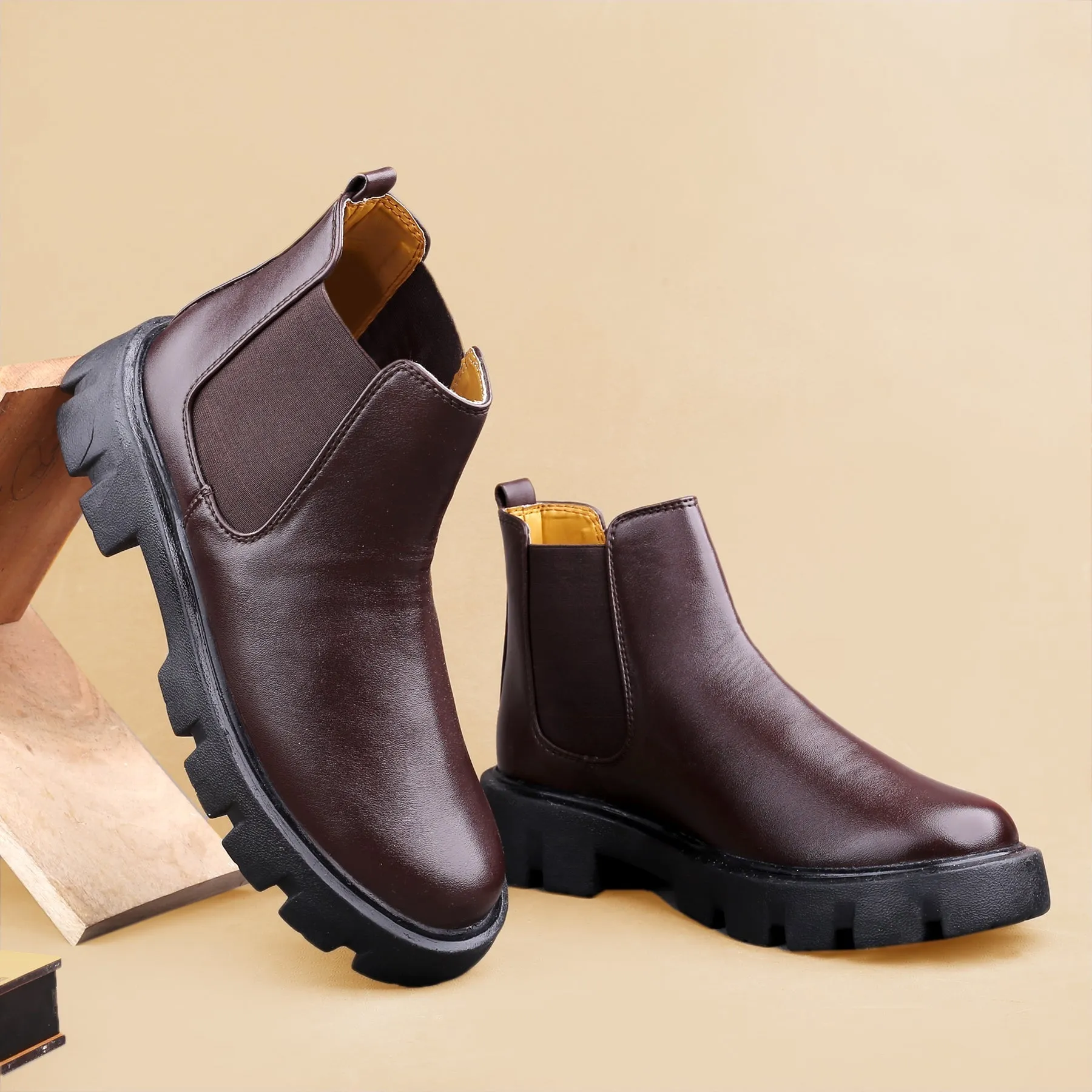 Bxxy's Vegan Leather Ankle Boots for Men