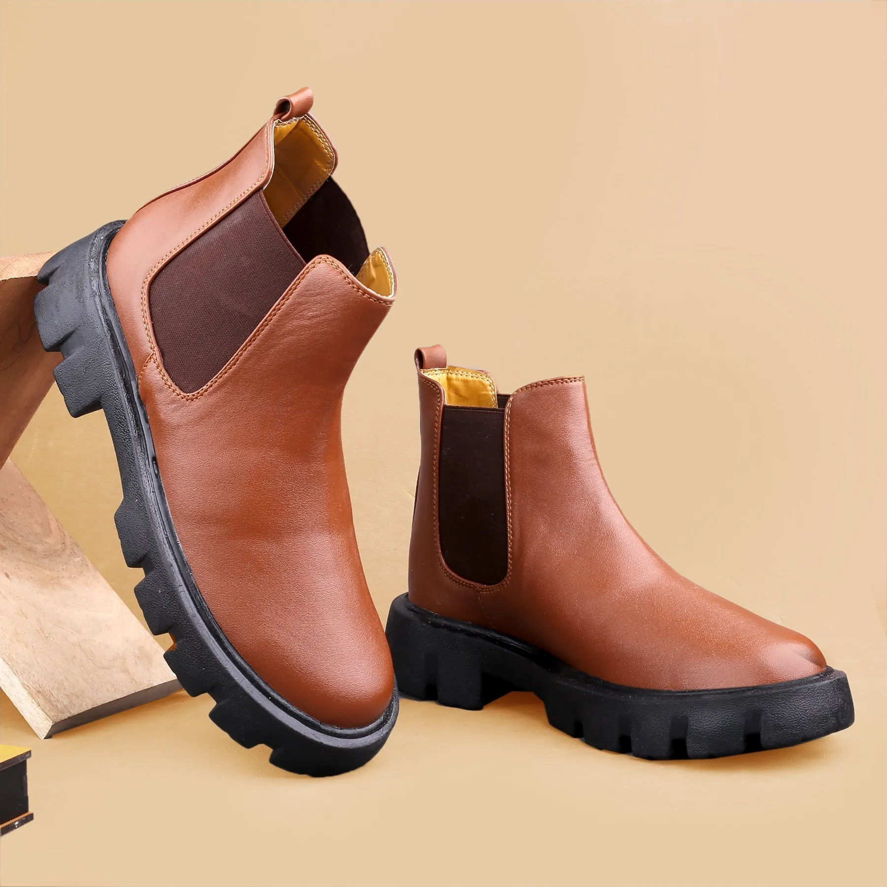 Bxxy's Vegan Leather Ankle Boots for Men