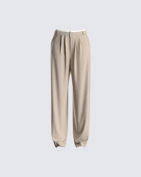 Cady Tan Wide Leg Pant