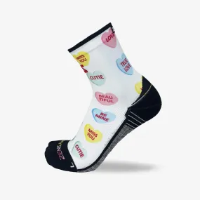 Candy Hearts Running Socks (Mini-Crew)