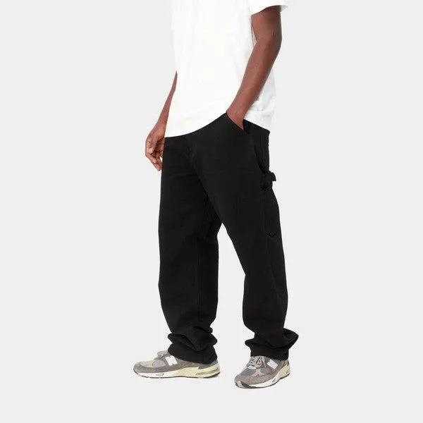 Carhartt WIP Single Knee Pant Dearborn Canvas Rinsed Black