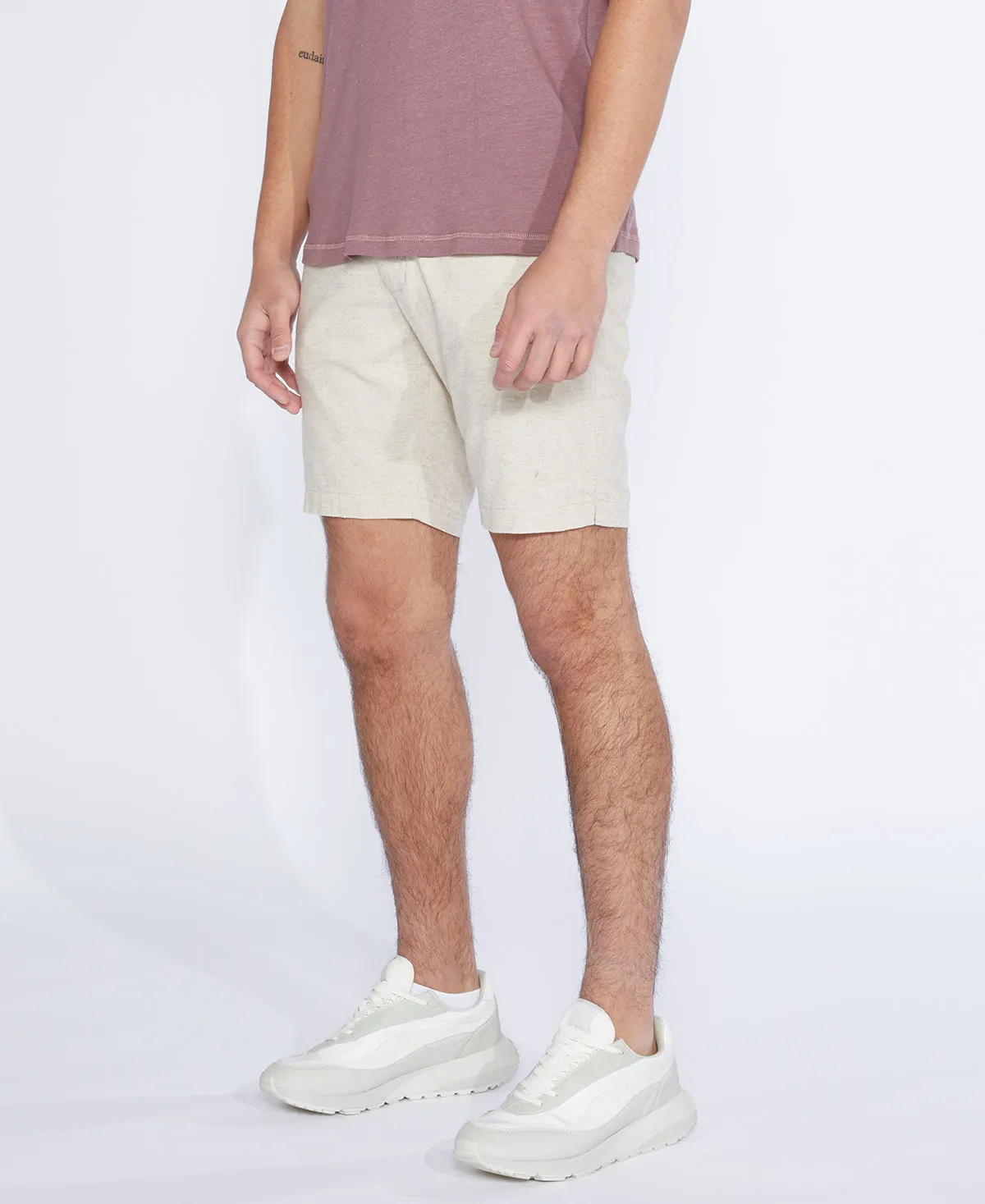 Casablanca Linen Blend Shorts (Stone)