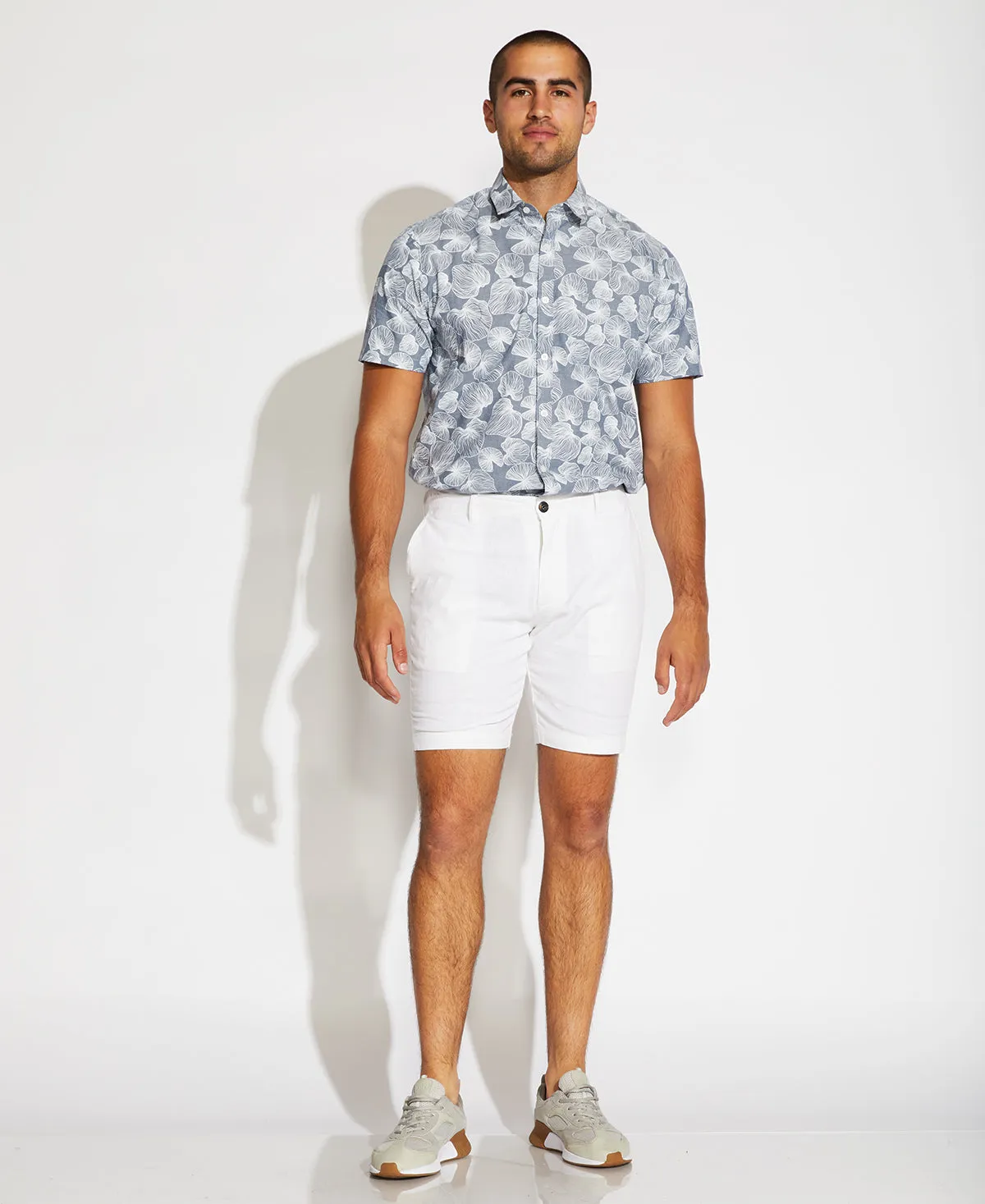 Casablanca Linen Blend Shorts (White)