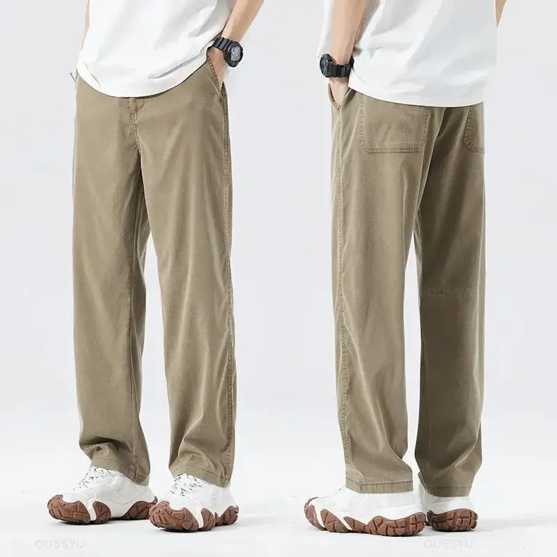 Casual Drawstring Men's Light Jeans Trousers