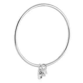 Cavapoo Personalised Dog Tag Silver Bangle