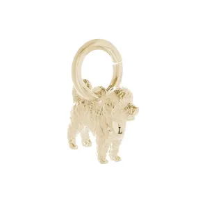 Cavapoo Solid Gold Dog Charm