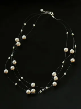 Celestial Dreams Multi-layer Freshwater Pearl Necklace