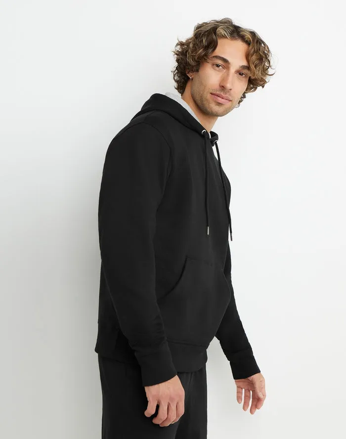 Champion Powerblend Fleece Hoodie Script Logo Black GF89H Y08160 BKC