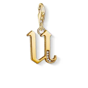 Charm Pendant "Letter U Gold"