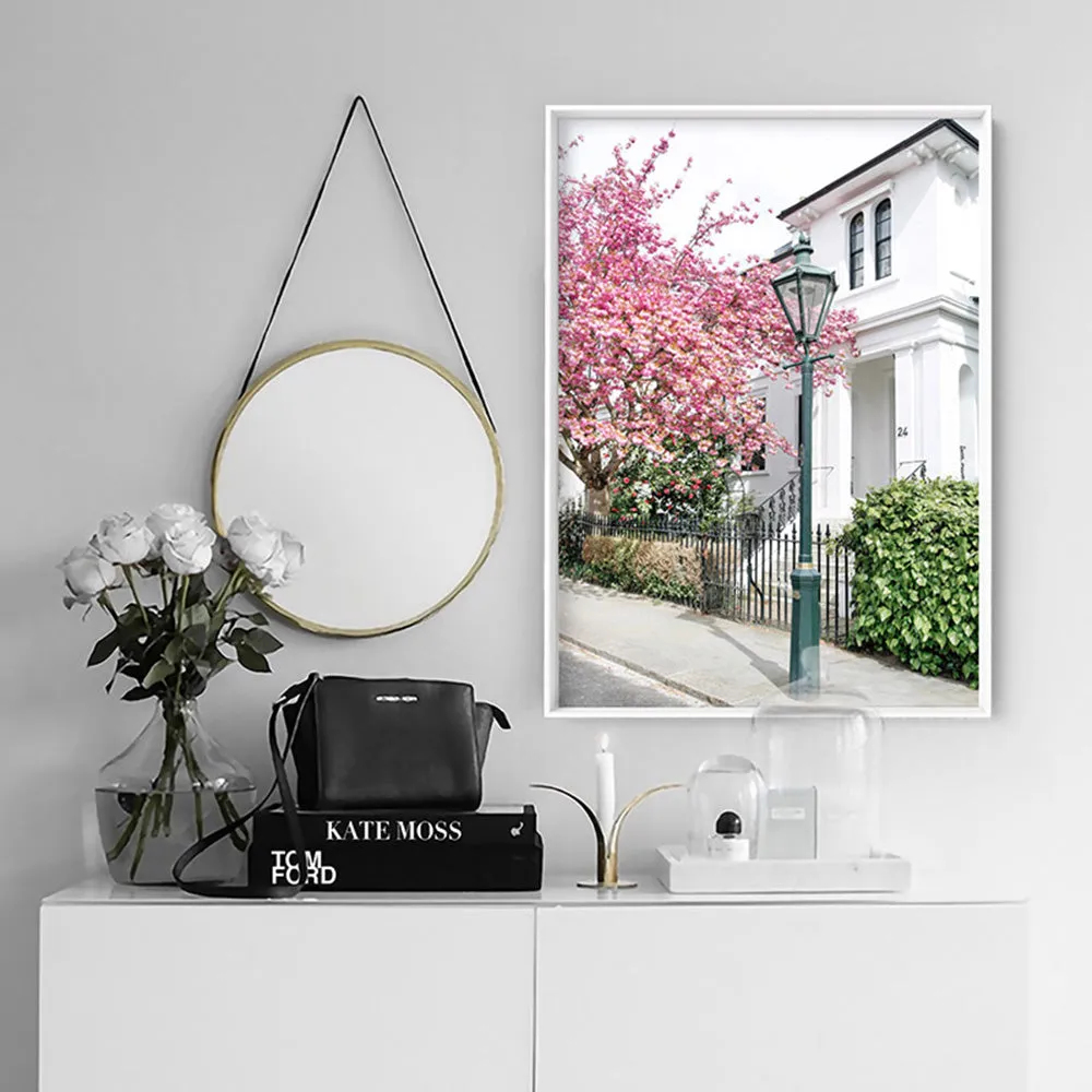 Cherry Blossoms in London I - Art Print by Victoria's Stories