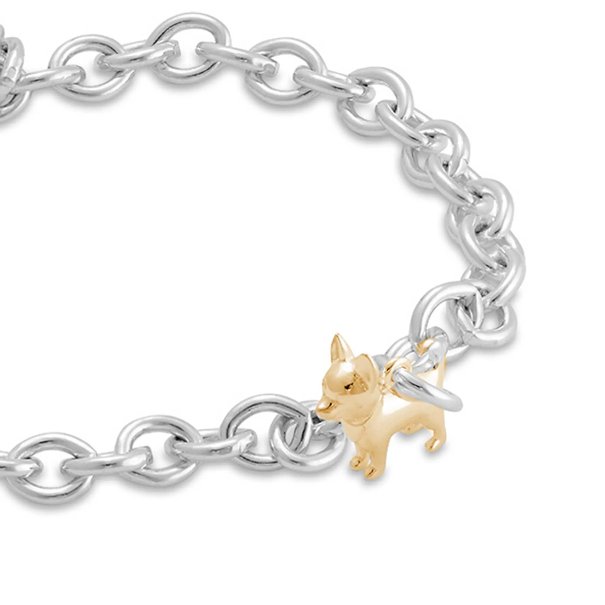 Chihuahua Silver Dog Charm