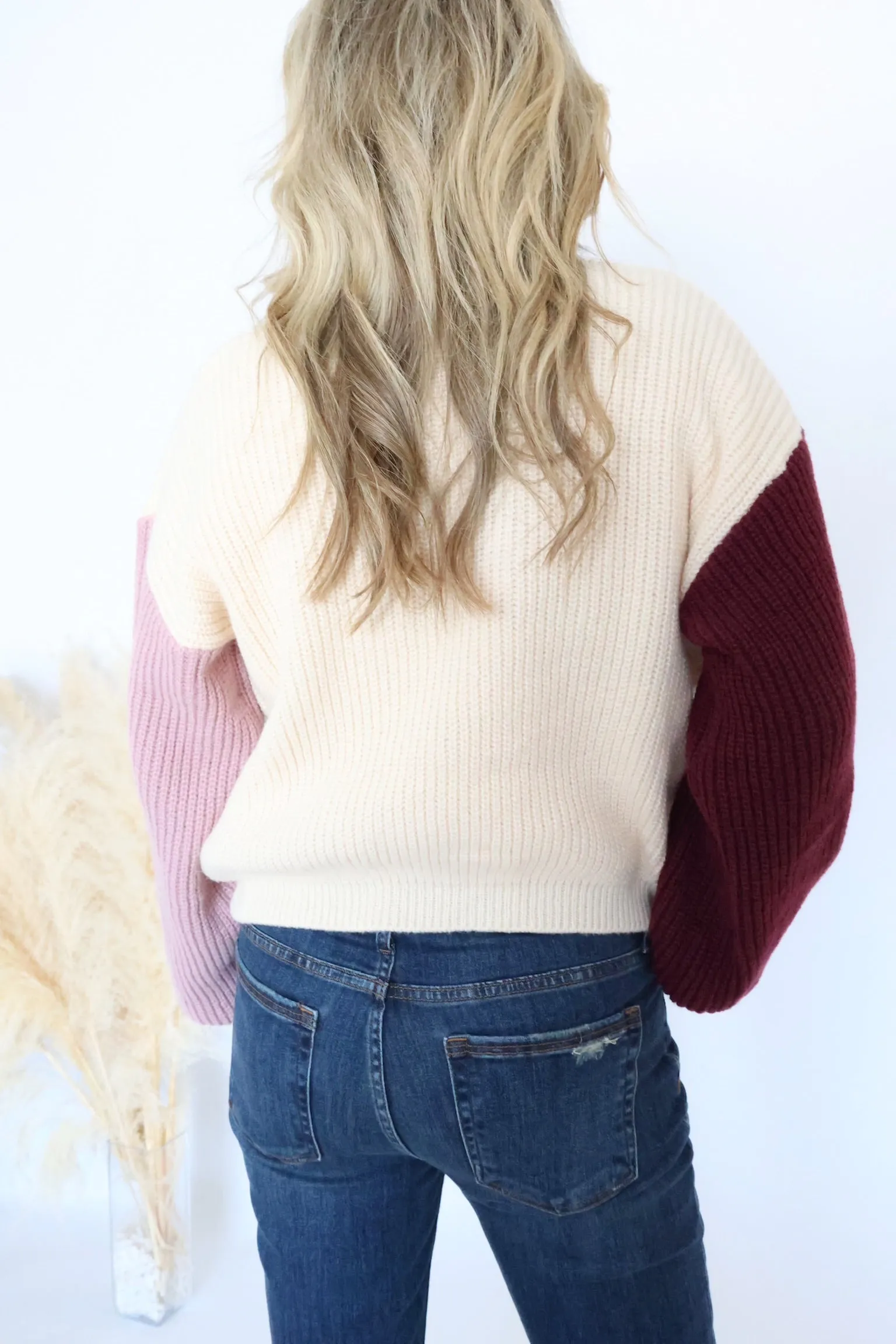 Cindy Sweater- Mauve Combo