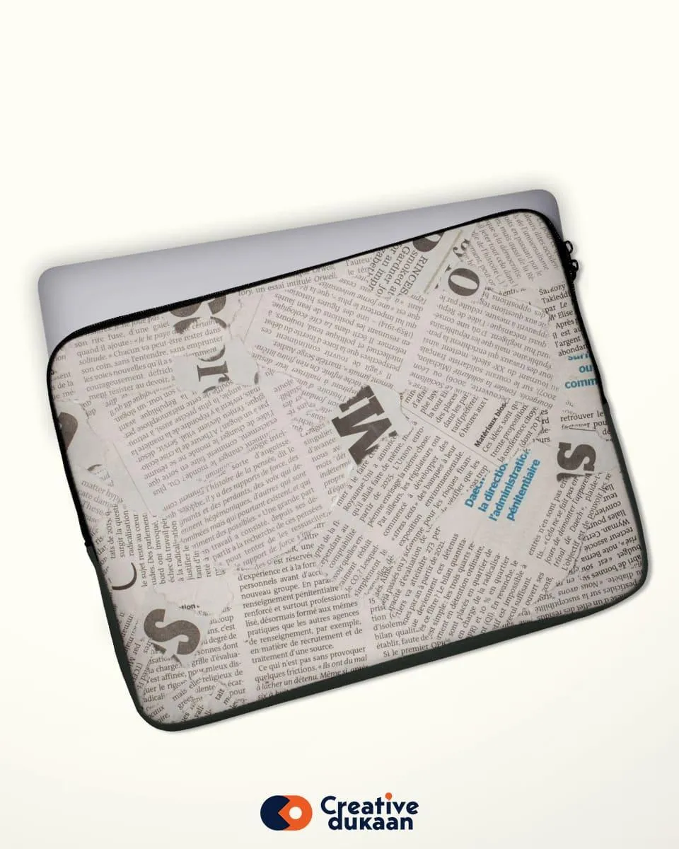 Cool Laptop Sleeve - News Print