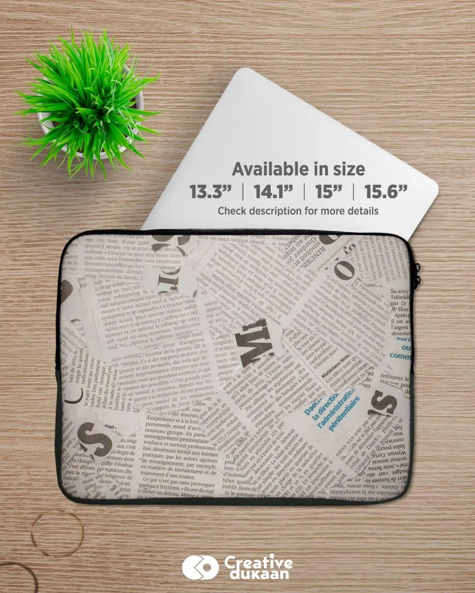 Cool Laptop Sleeve - News Print