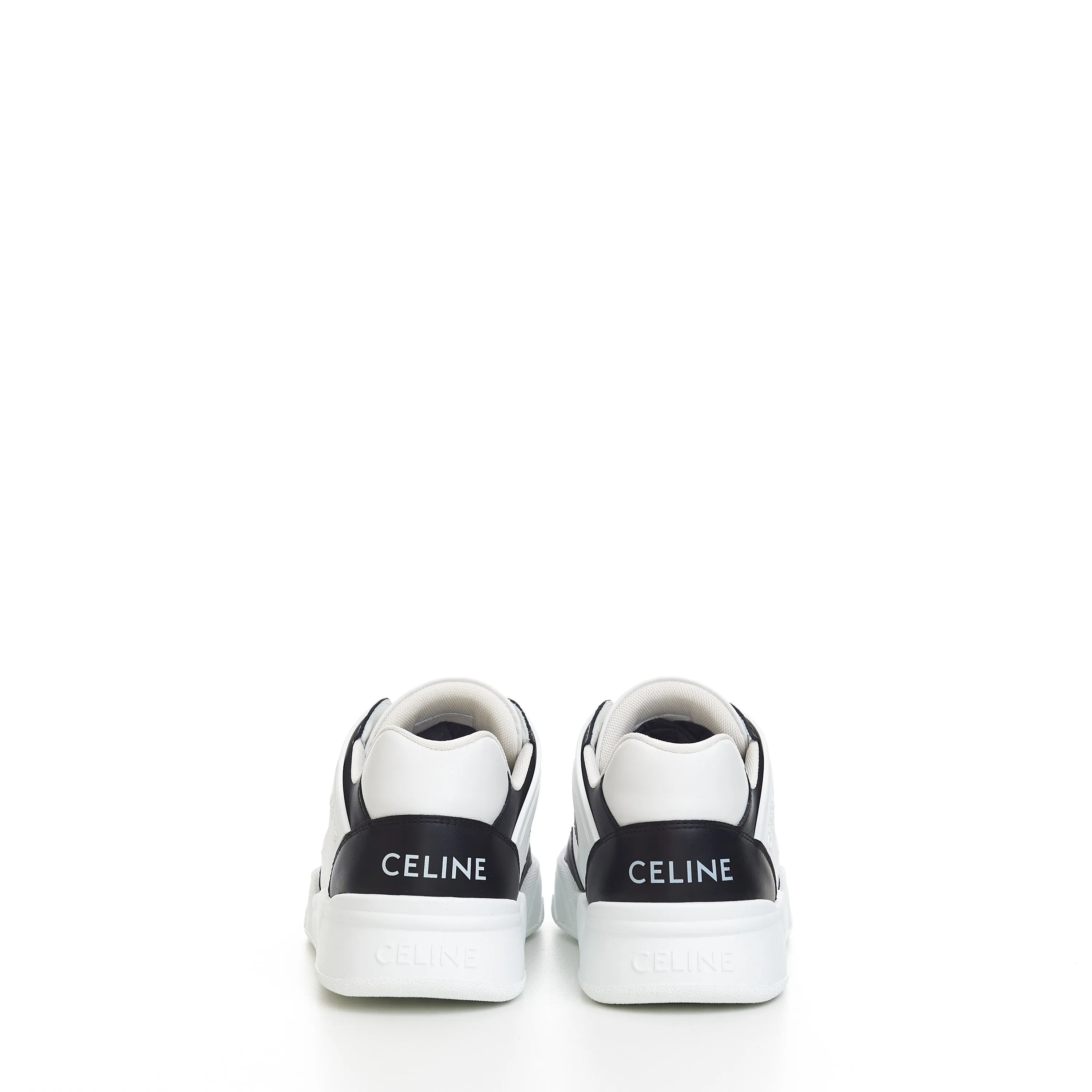 CT-07 Low Top Sneaker In Optic White & Black Calfskin