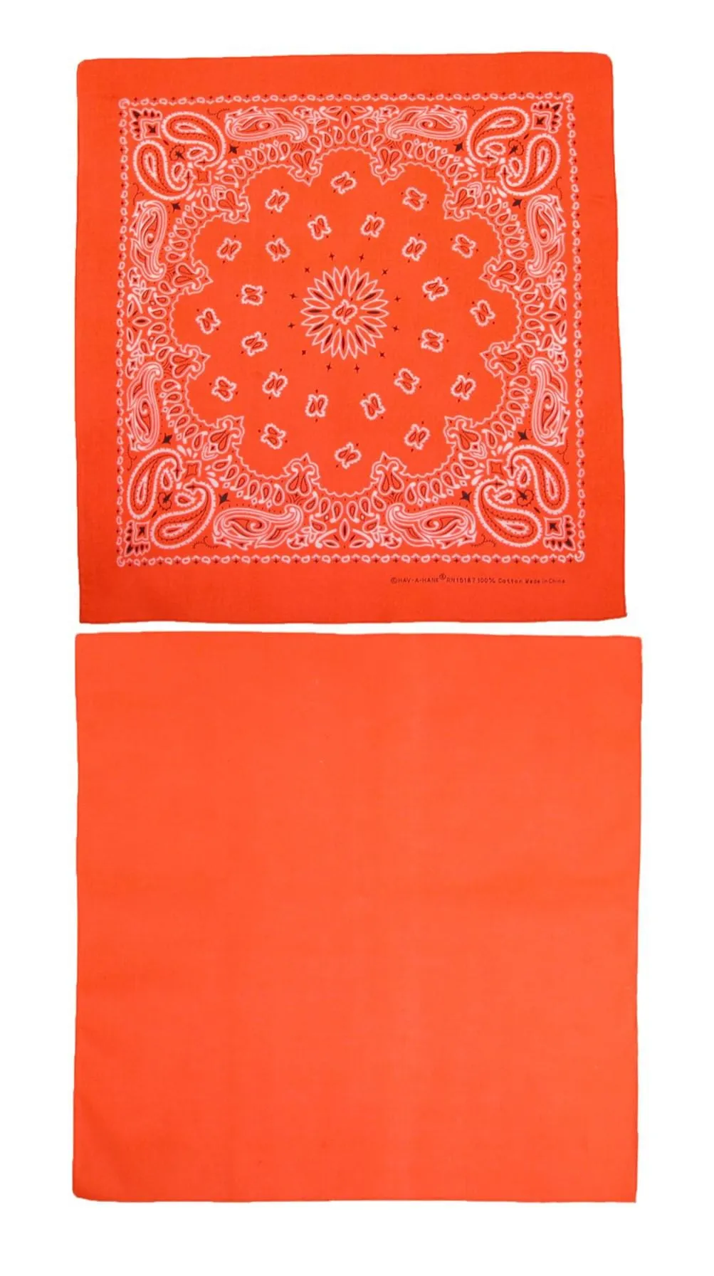 CTM® Cotton Solid and Paisley Print Neon Bandana Kit (Pack of 2)