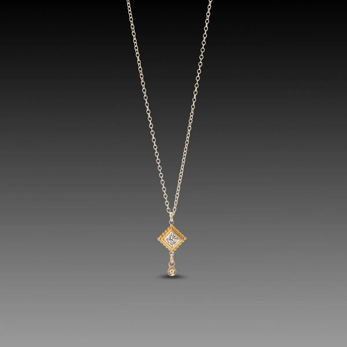 Delicate Square Diamond Necklace