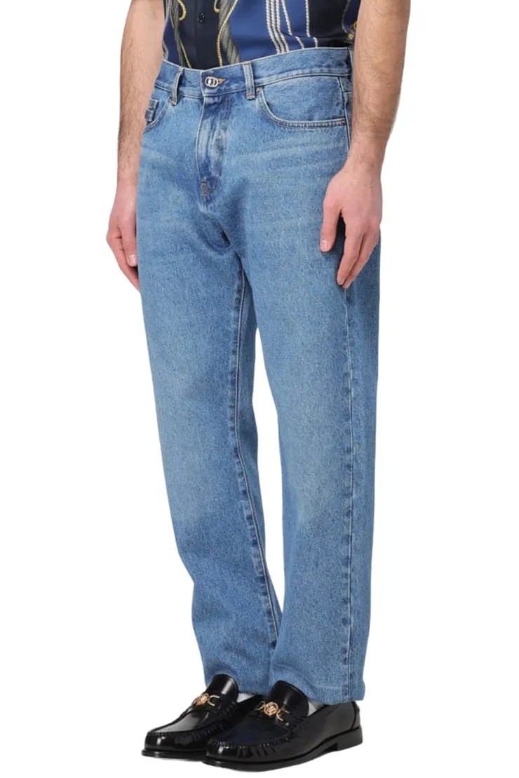 DENIM STRAIGHT JEANS