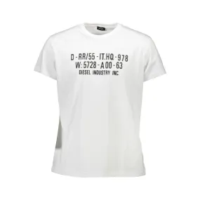 Diesel White Cotton Men Men's T-Shirt