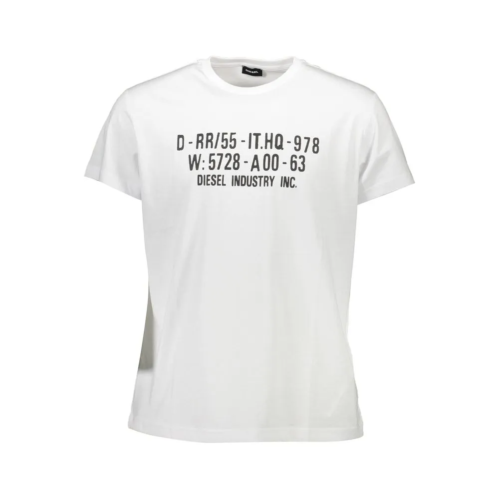 Diesel White Cotton Men Men's T-Shirt