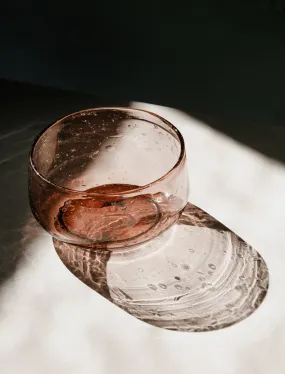 Dusty Lavender Biot Glass Serving Bowl