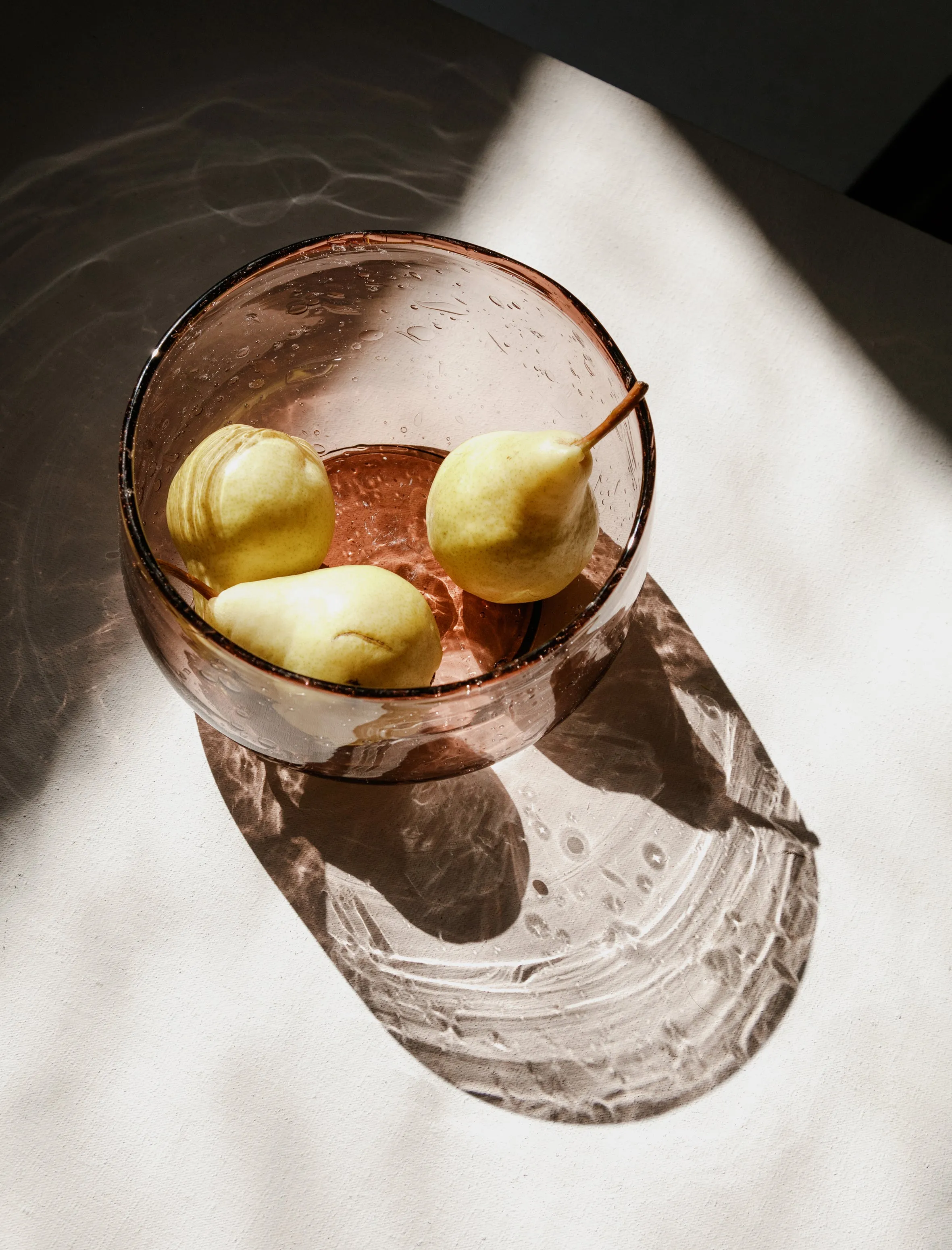 Dusty Lavender Biot Glass Serving Bowl