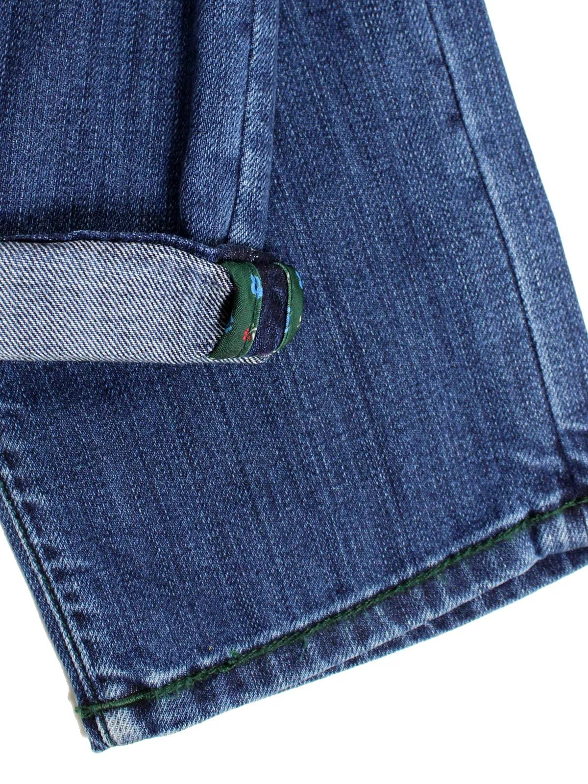 E. Marinella Jeans Dark Blue Slant Pocket Button Fly 31 Slim Fit SALE