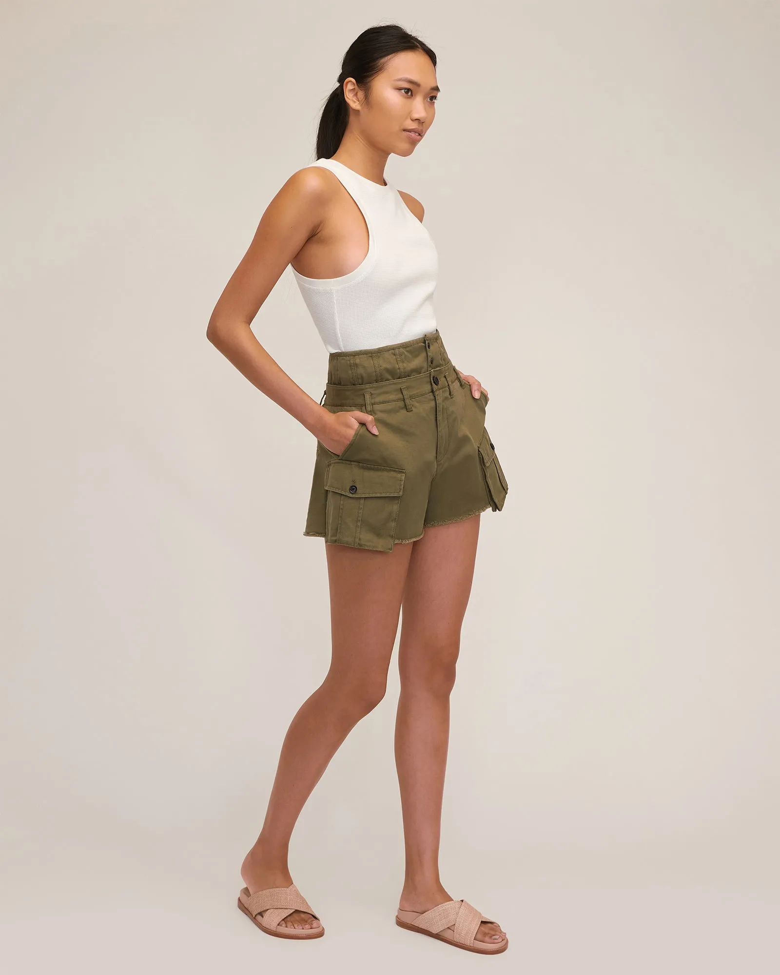 Easton Canvas Corset Cargo Short