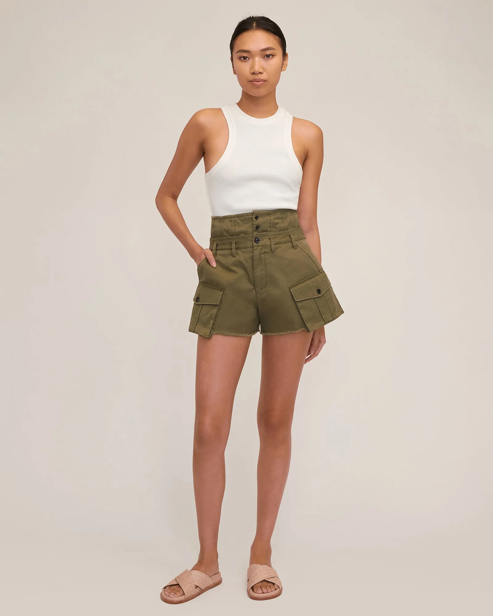 Easton Canvas Corset Cargo Short