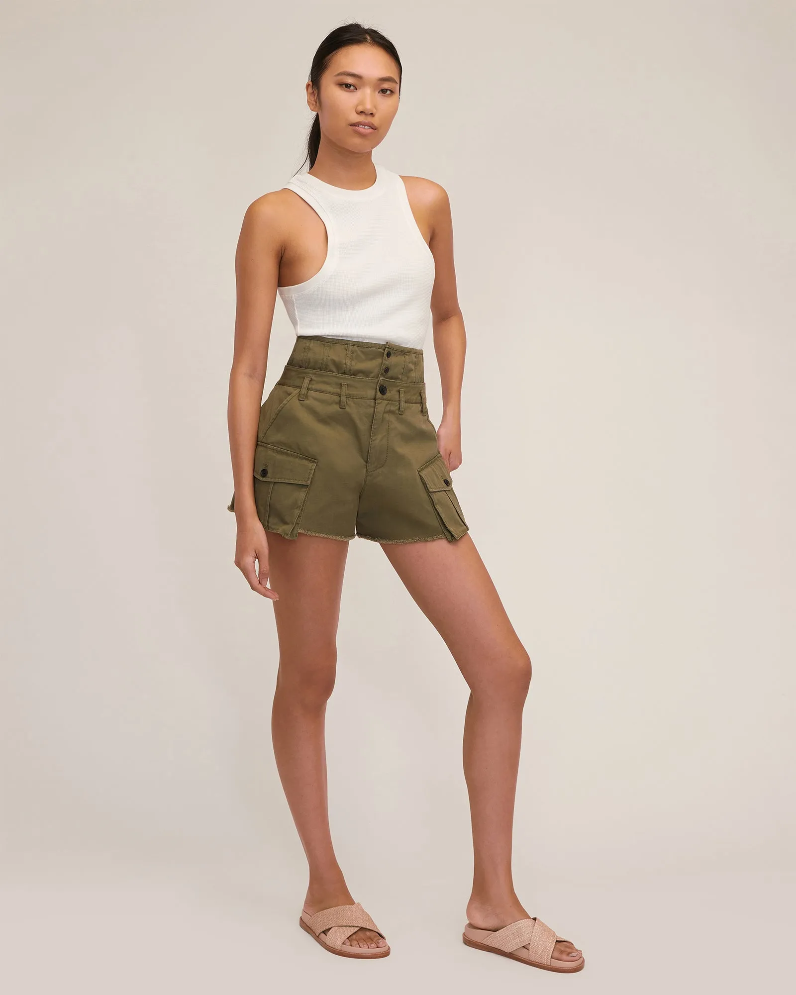 Easton Canvas Corset Cargo Short