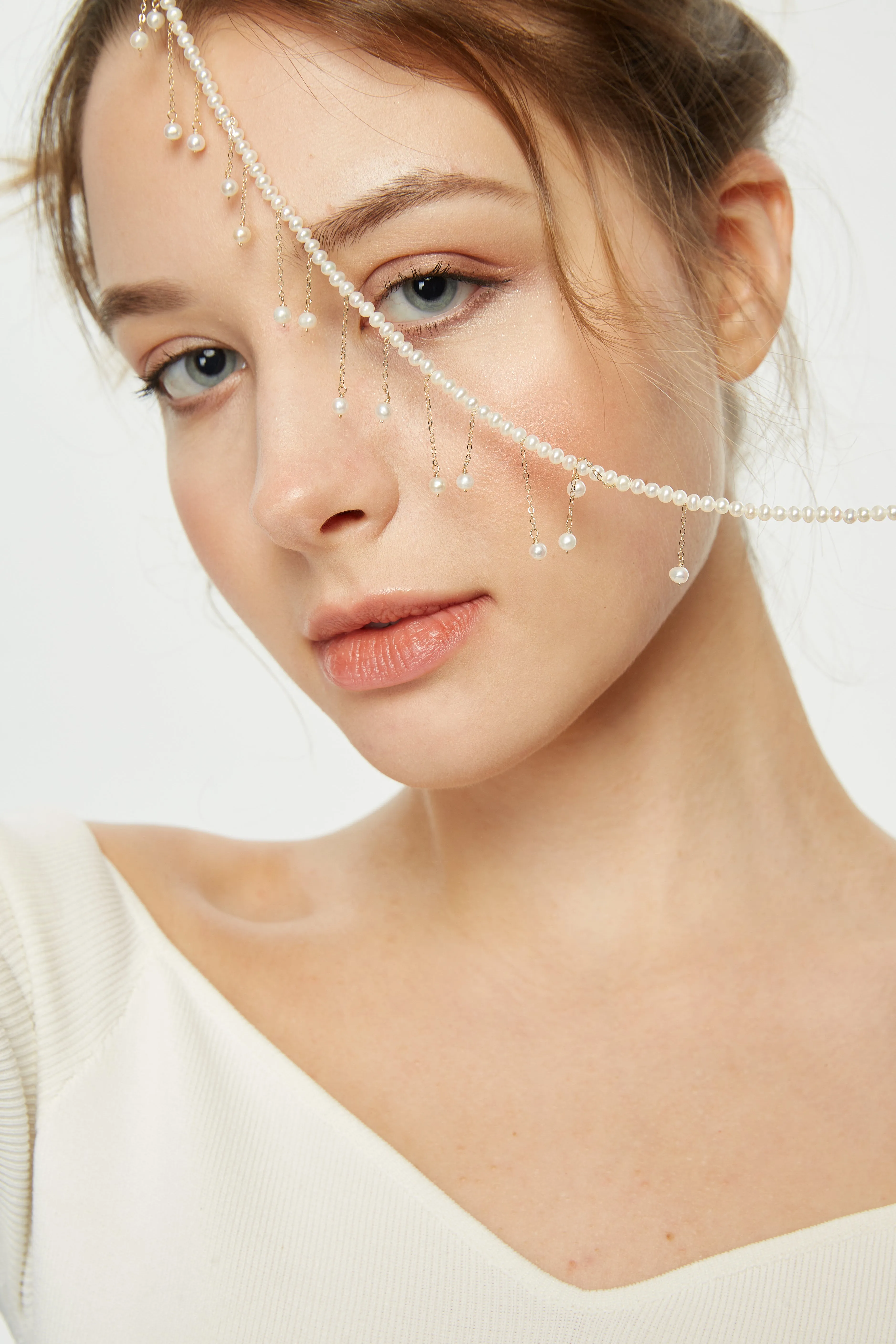 Embellished Series Half Circle Raindrop Choker Necklace