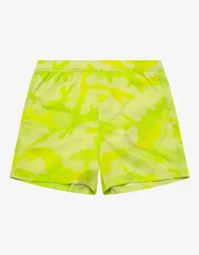 Florescent Yellow Camouflage Swim Shorts