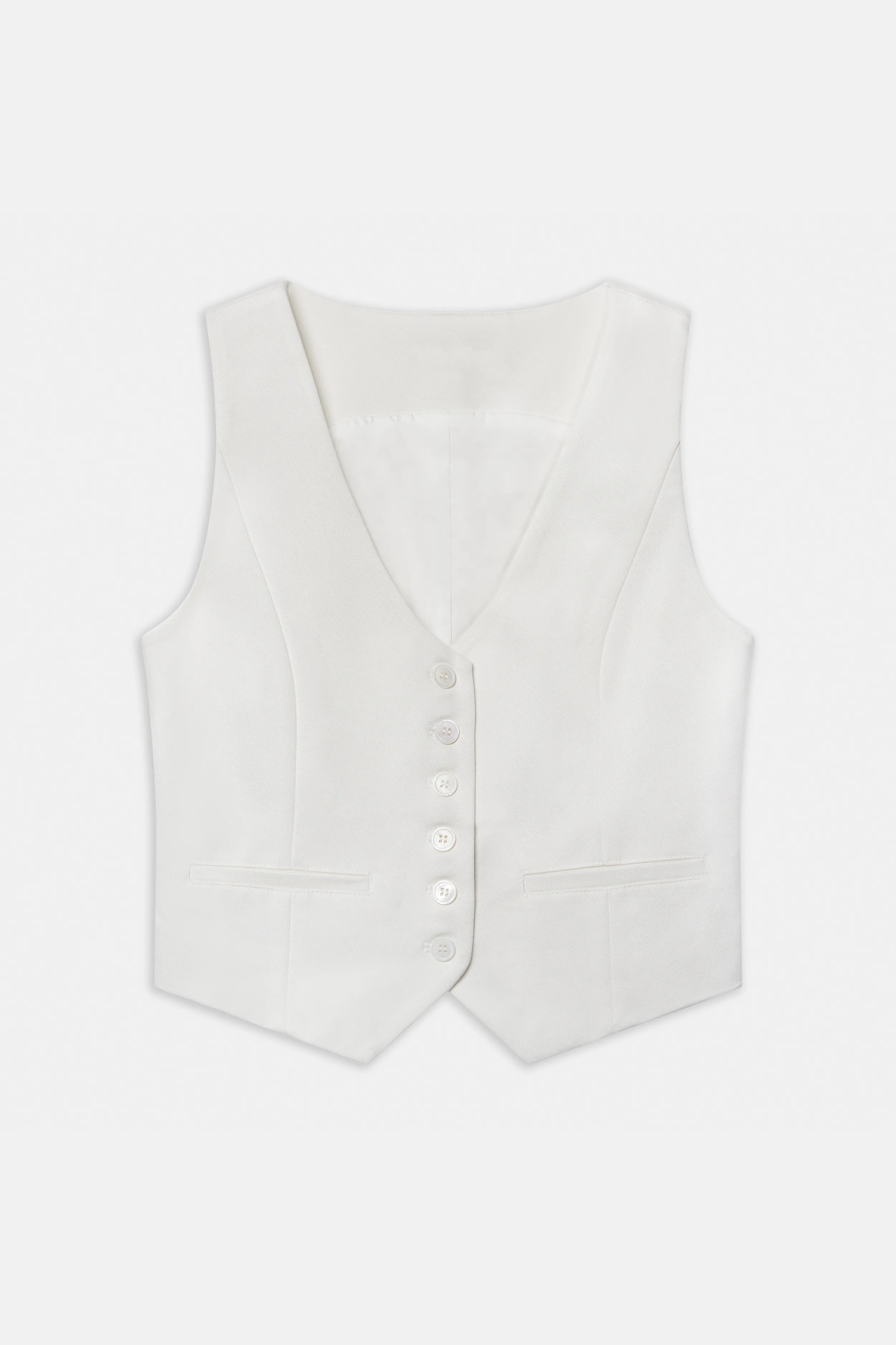 Formal Fitted Waistcoat - Cream