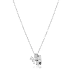 French Bulldog Personalised Silver Dog Tag Necklace