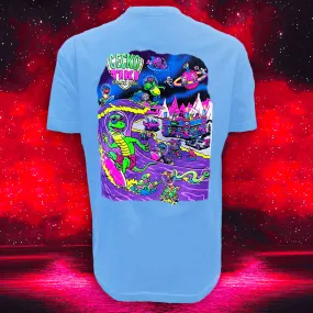 Gecko Space Tiki: 1980's Soft Blue Tee