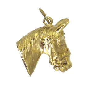 Gold Horse Head Charm